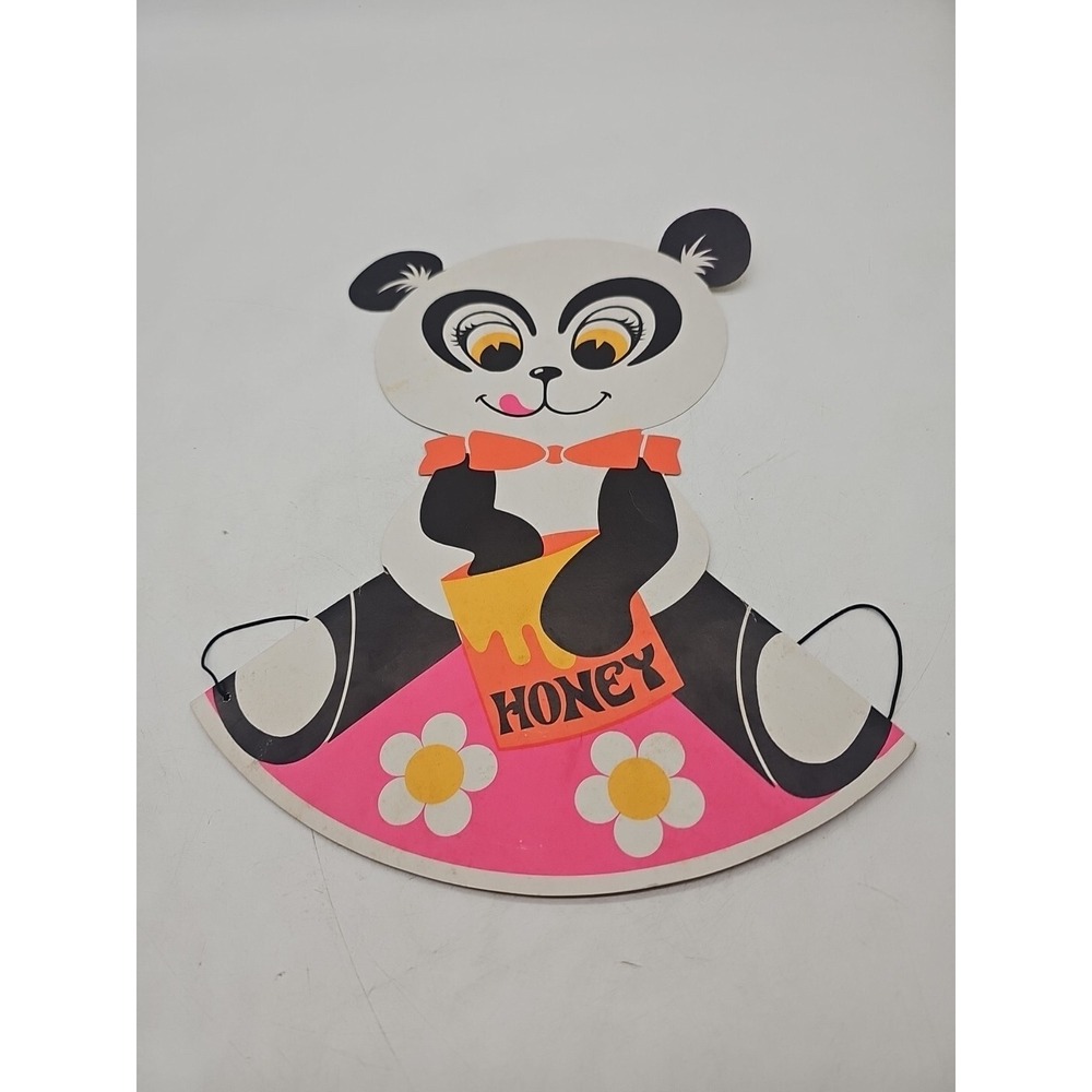 Vintage  Card Panda Okay Honey  Hat With String Message Unsigned NOS